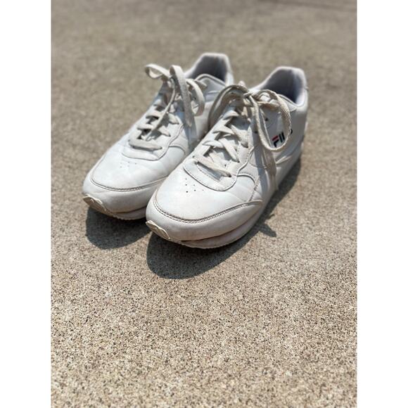 Fila Shoes Women Size 9.5 White Orbit Jogger Low Sneakers Lace Up 5RM0160-125 - Picture 1 of 6